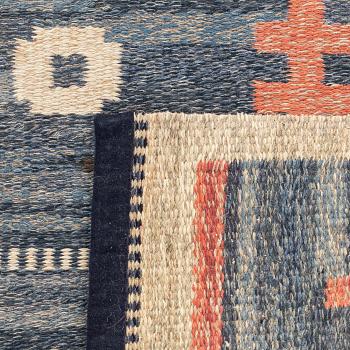 CARL DANGEL, a signed flat weavew carpet ca 163 x 100 cm.
