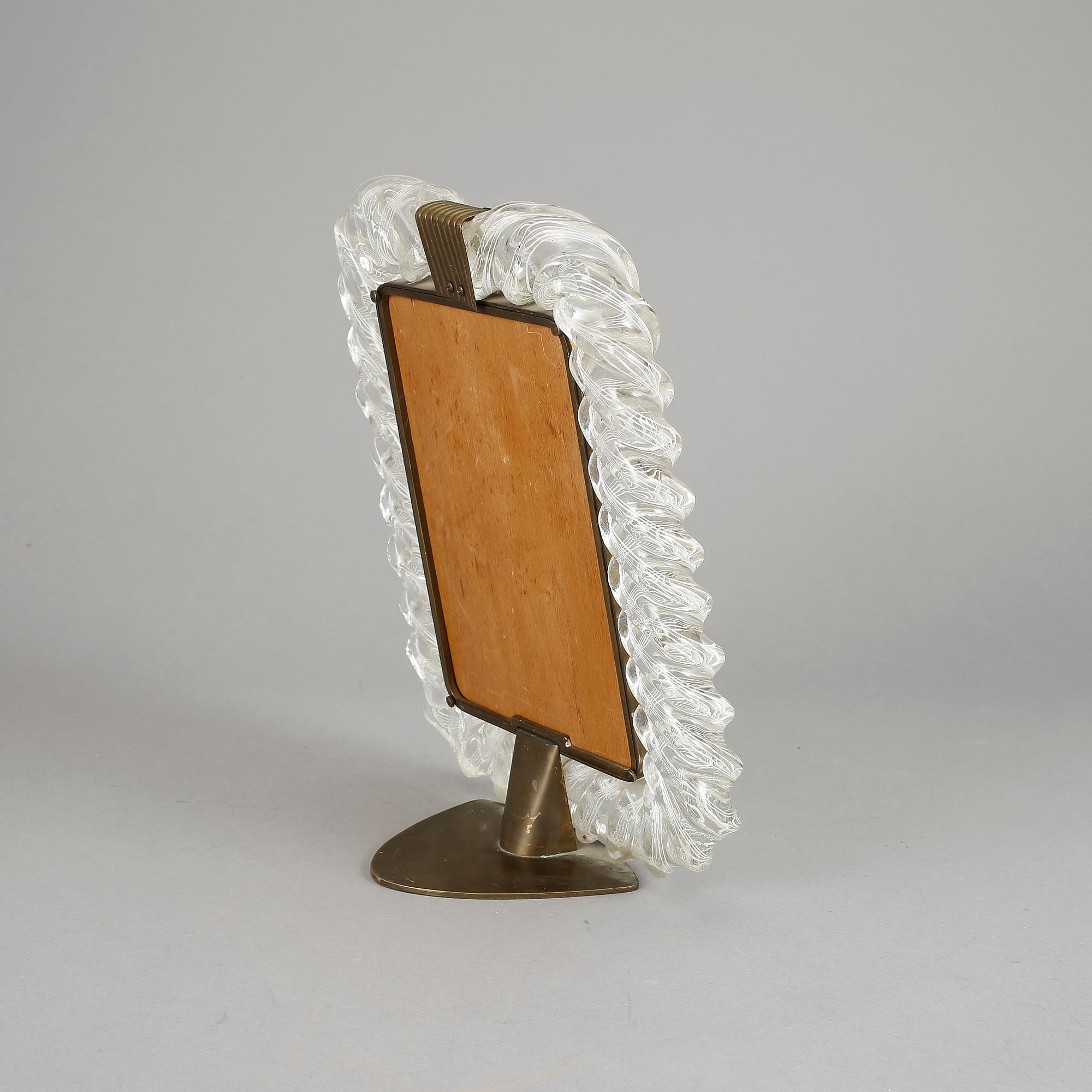 FOTORAM, glas och mässing, kring 1900-talets mitt.