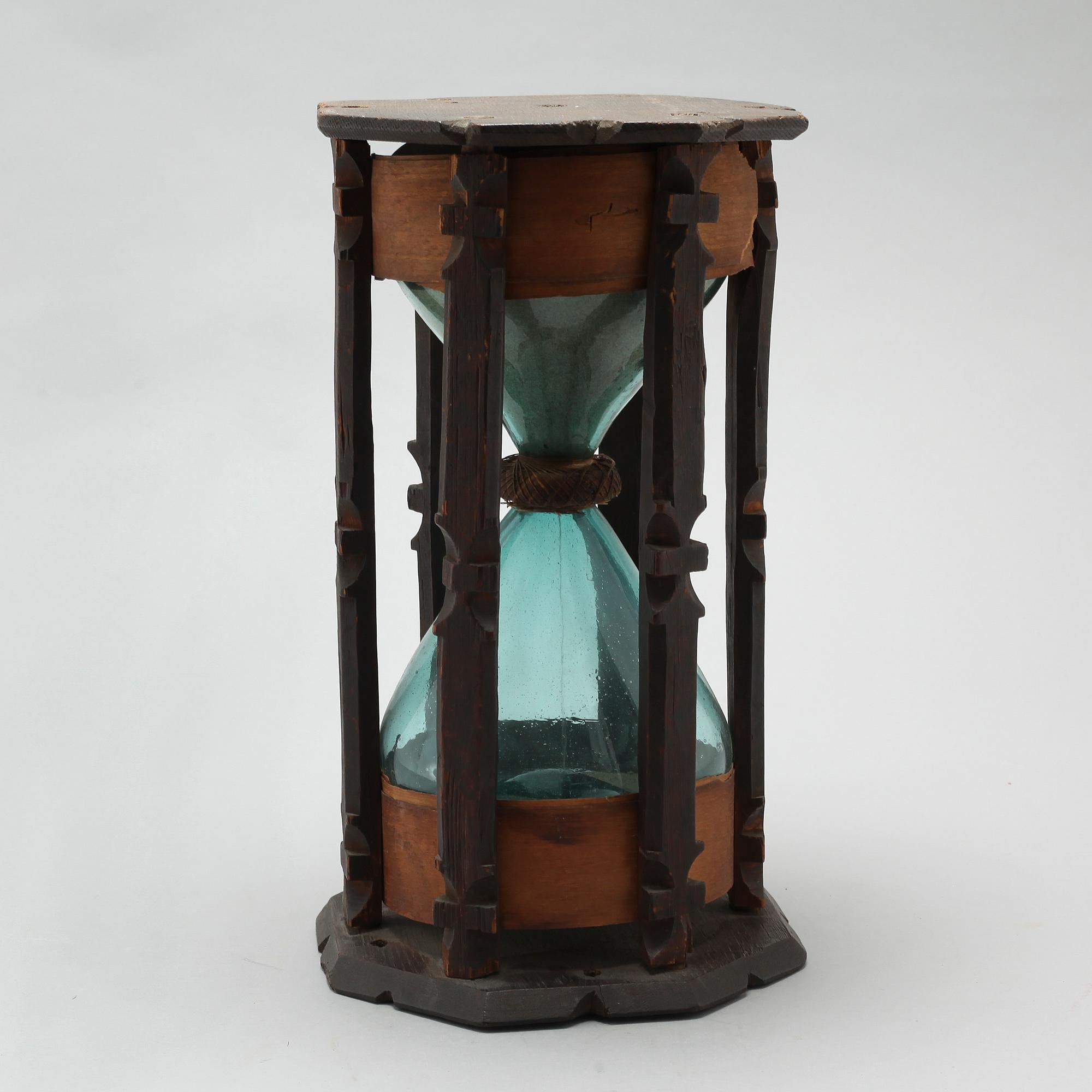 one 19th century hourglass.