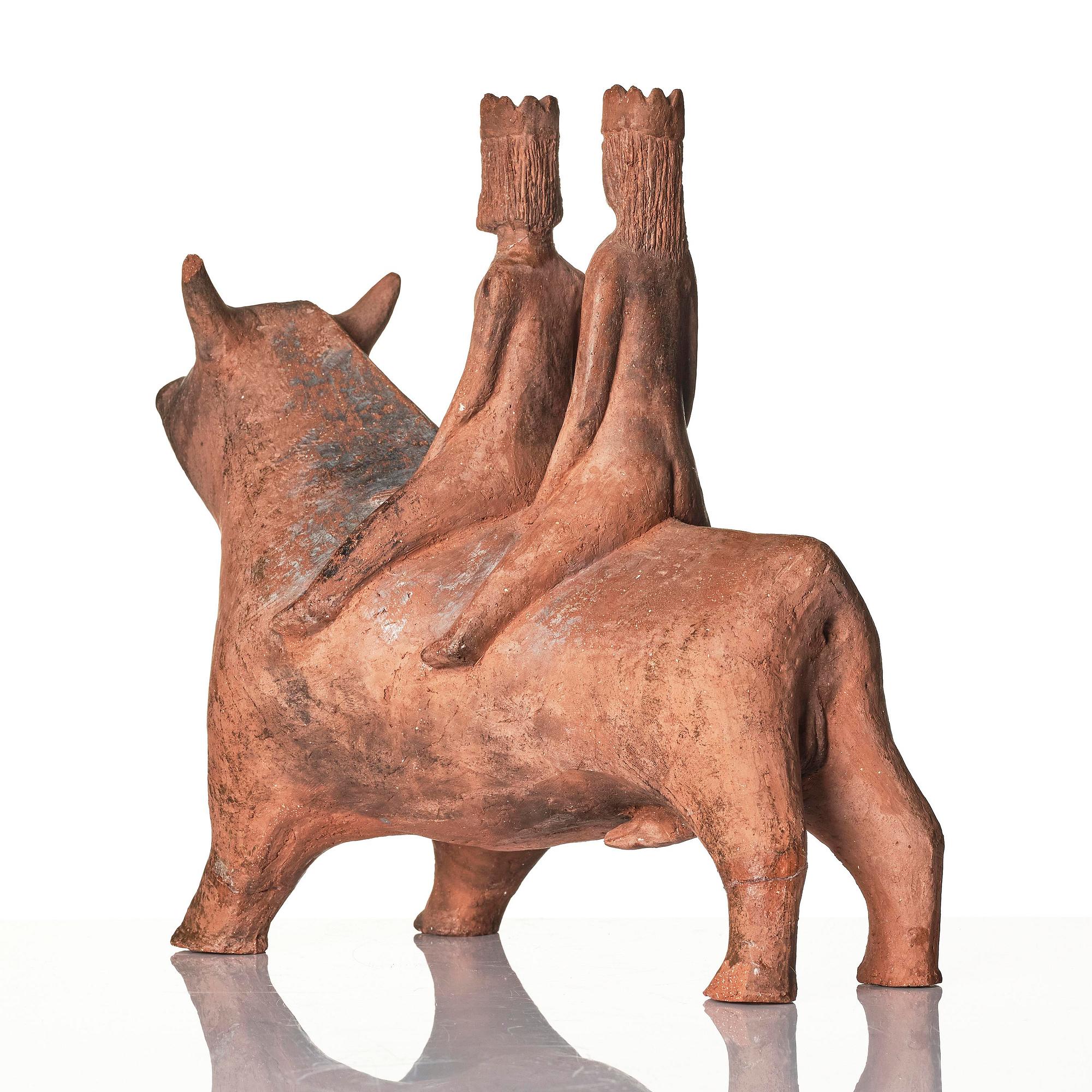 Helga Henschen, "Bröllopsresan" (The Wedding Trip), a terracotta sculpture, executed in her own studio, 1950s-60s.