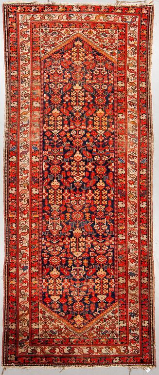 Gallerimatta, antik/semiantik Malajir, ca 355 x 149 cm.