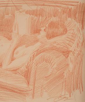 Anders Zorn, Reclining woman.