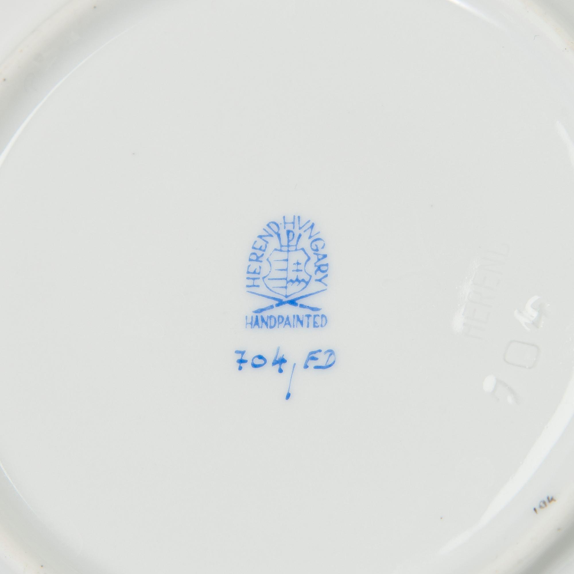 Herend, matservis, 100 delar, porslin, "Indian Basket" Ungern.