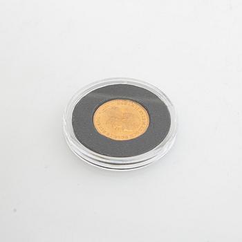 Guldmynt Sverige, Oscar II 10 kr, 1883.