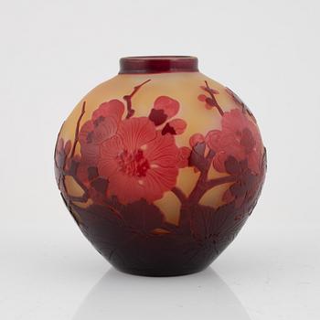 Emile Gallé,  an Art Nouveau cameo glass vase, Nancy France.