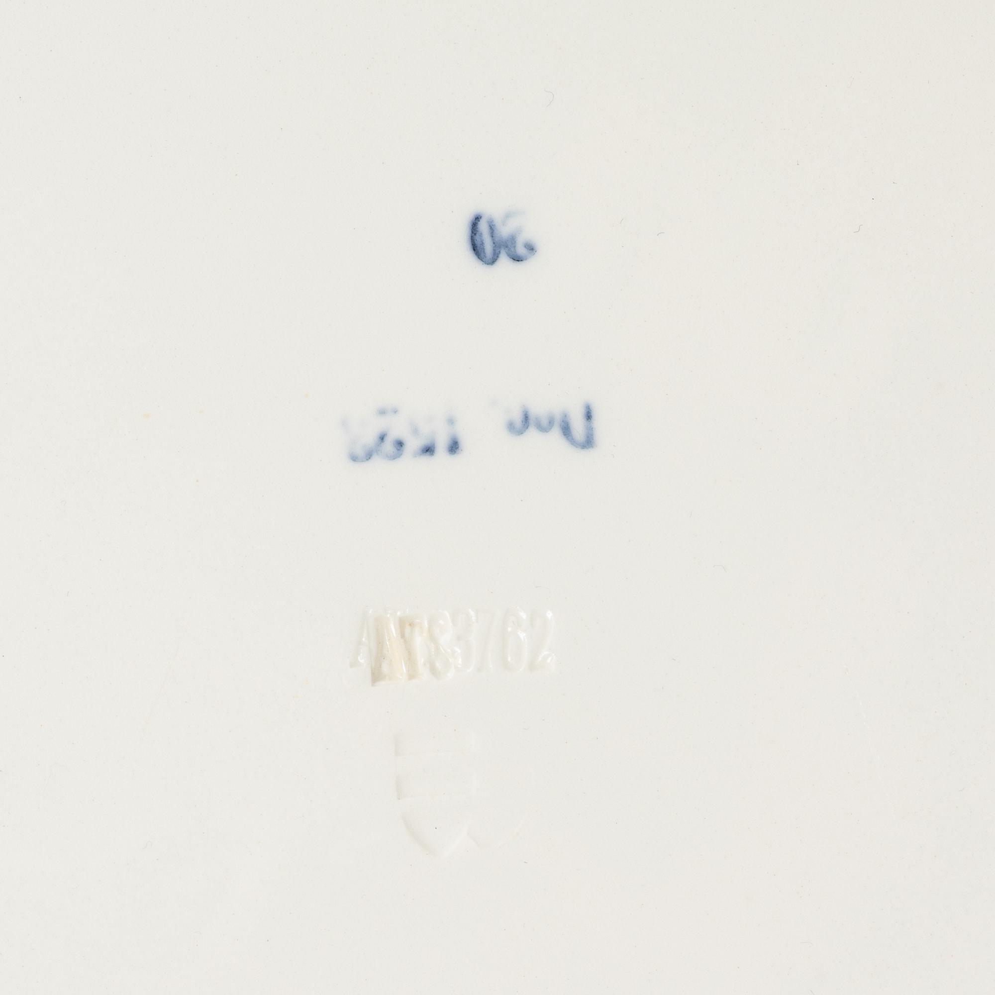 Fiskservis, 33 delar, flintgods, Waechtersbach, Tyskland, 1900-talets första hälft.