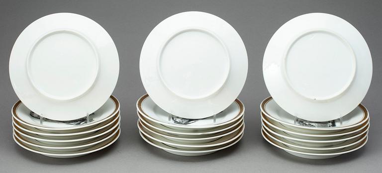 ASSIETTER, 18 st, porslin, empire, Frankrike, 1800-talets första hälft.