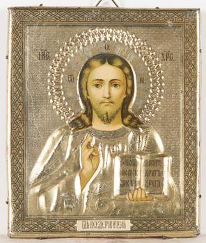 A Russian printed chromolitography icon, censor Alexander Smirnoff, 4th of February 1895, Moskow.