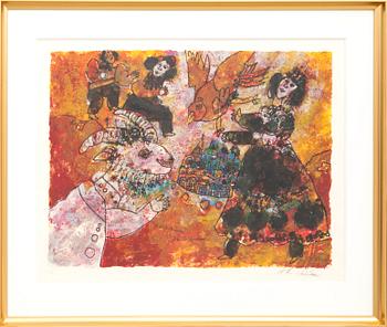 Theo Tobiasse, litografi signerad och numrerad L/L.