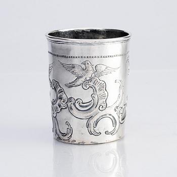 296. Beaker, silver, possibly Freiburg 18th century.