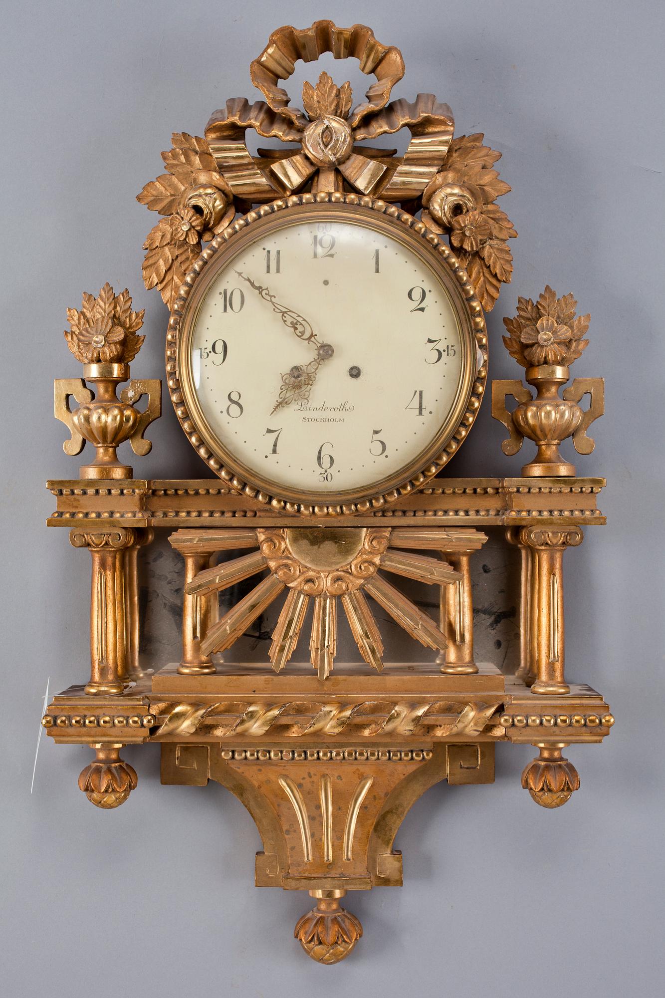VÄGGPENDYL, sengustaviansk stil, Linderoth, 1900-tal.
