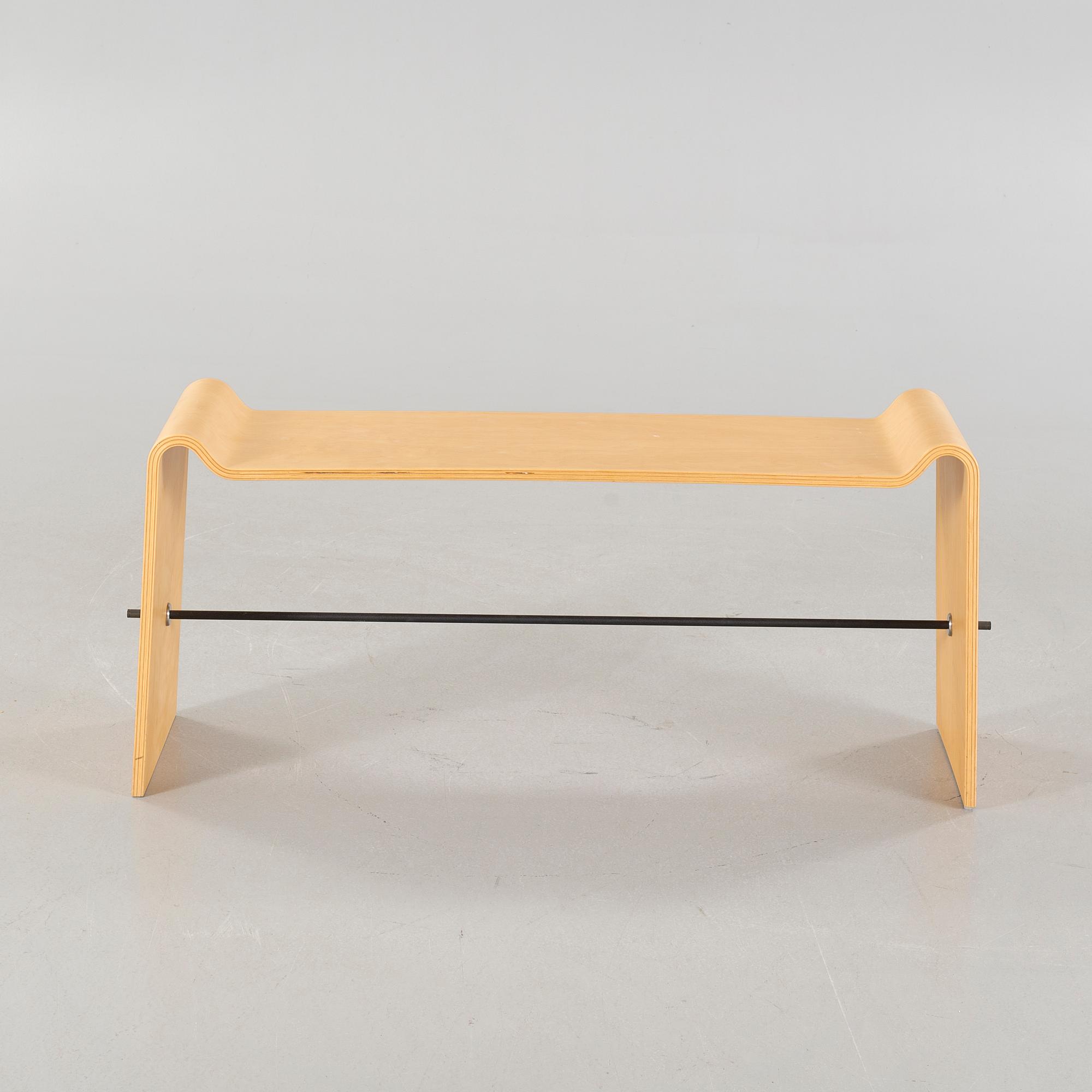 A "Söndag / O62" bench, designed by Annette Petersson & Lotta Josefsson for Blå Station, model launched 1996.