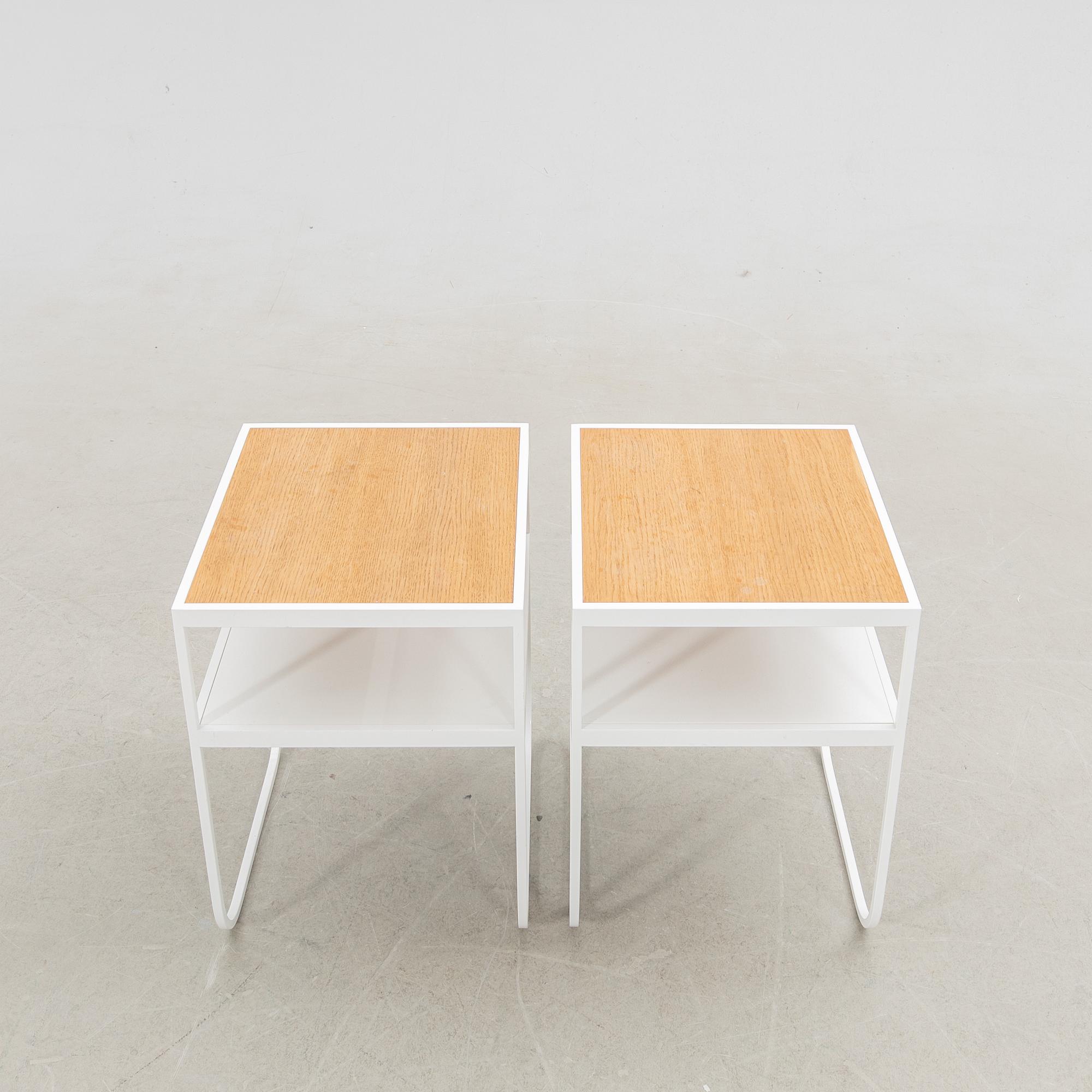 Mats Broberg & Johan Ridderstråle, bedside tables, a pair, "Nati Tati", Asplund.