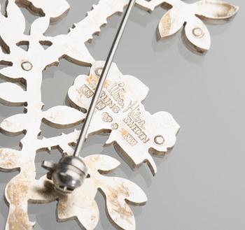 BROSCH, sterlingsilver, Wiwen Nilsson, Lund, 1971. Vikt ca 12 g.