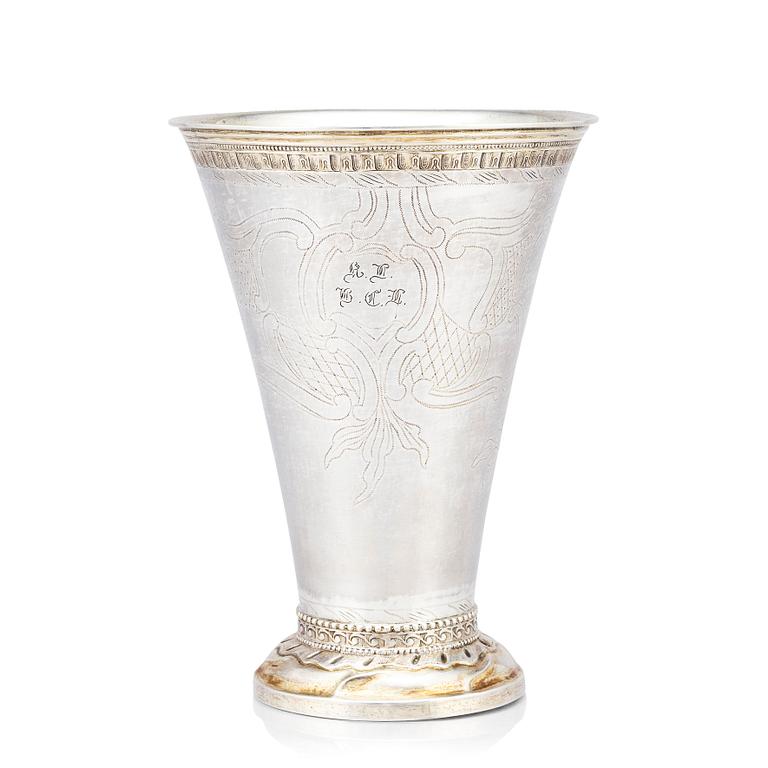 Erik Enander, bägare, silver, Uppsala 1786.