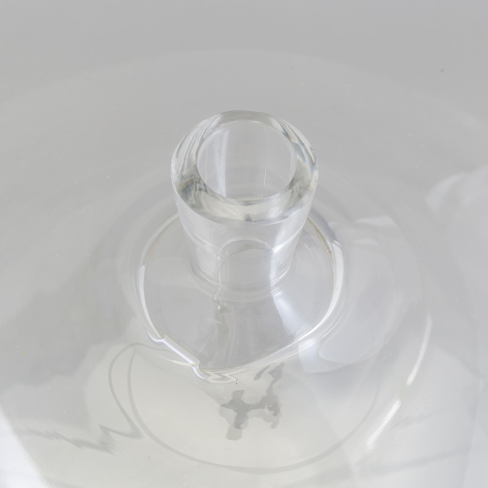 INGEBORG LUNDIN, vas av glas, "Äpplet", Orrefors. Formgiven 1955. Detta exemplar 1970-tal.