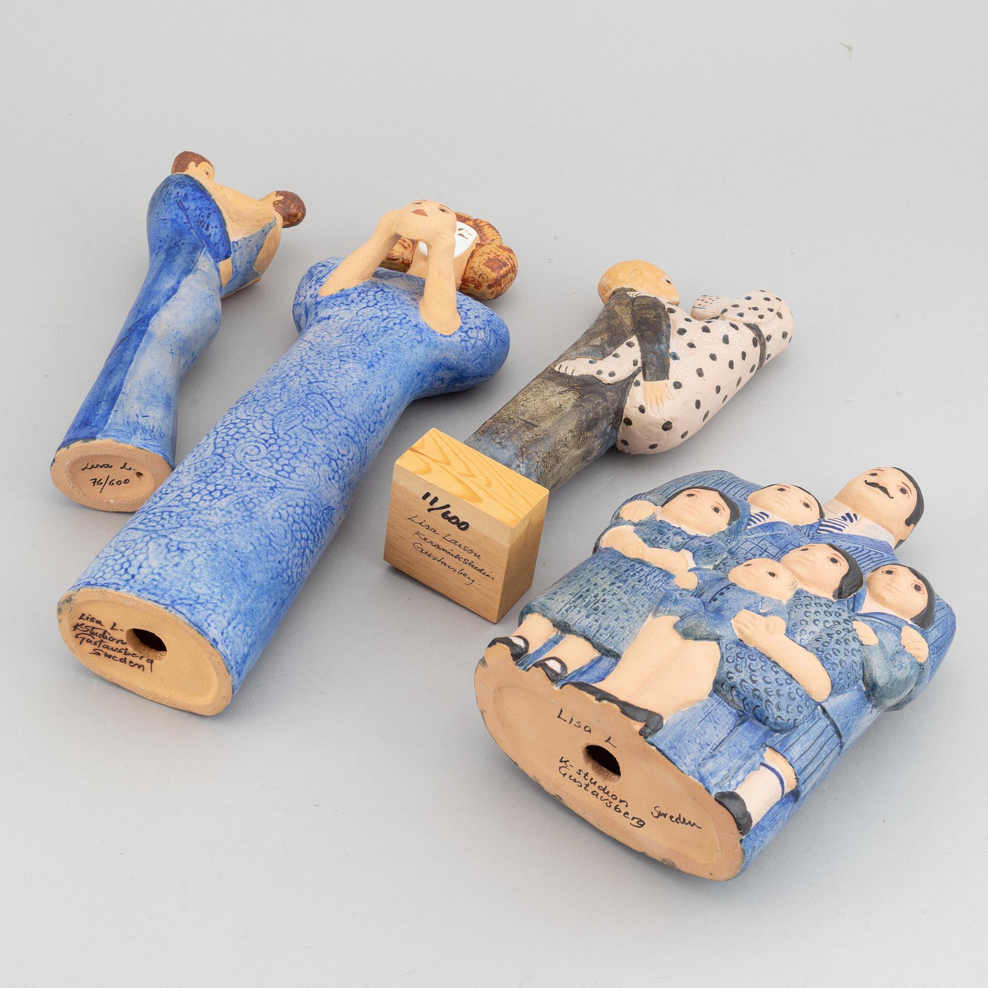 Lisa Larson, four stoneware figurines, for K-Studion, Gustavsberg.