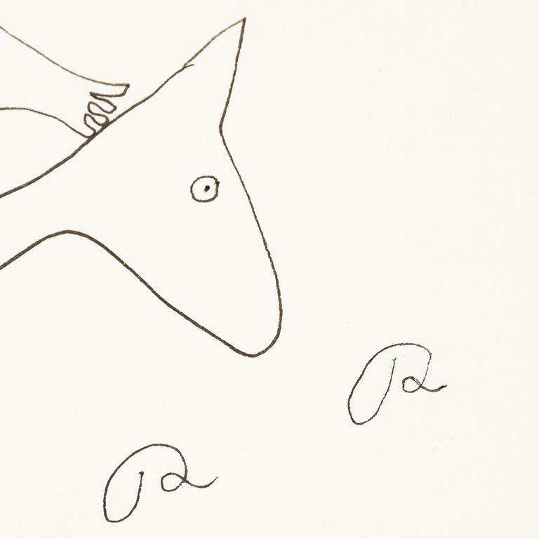 Roger Risberg, indian ink drawing, signed. Executed in 2008.