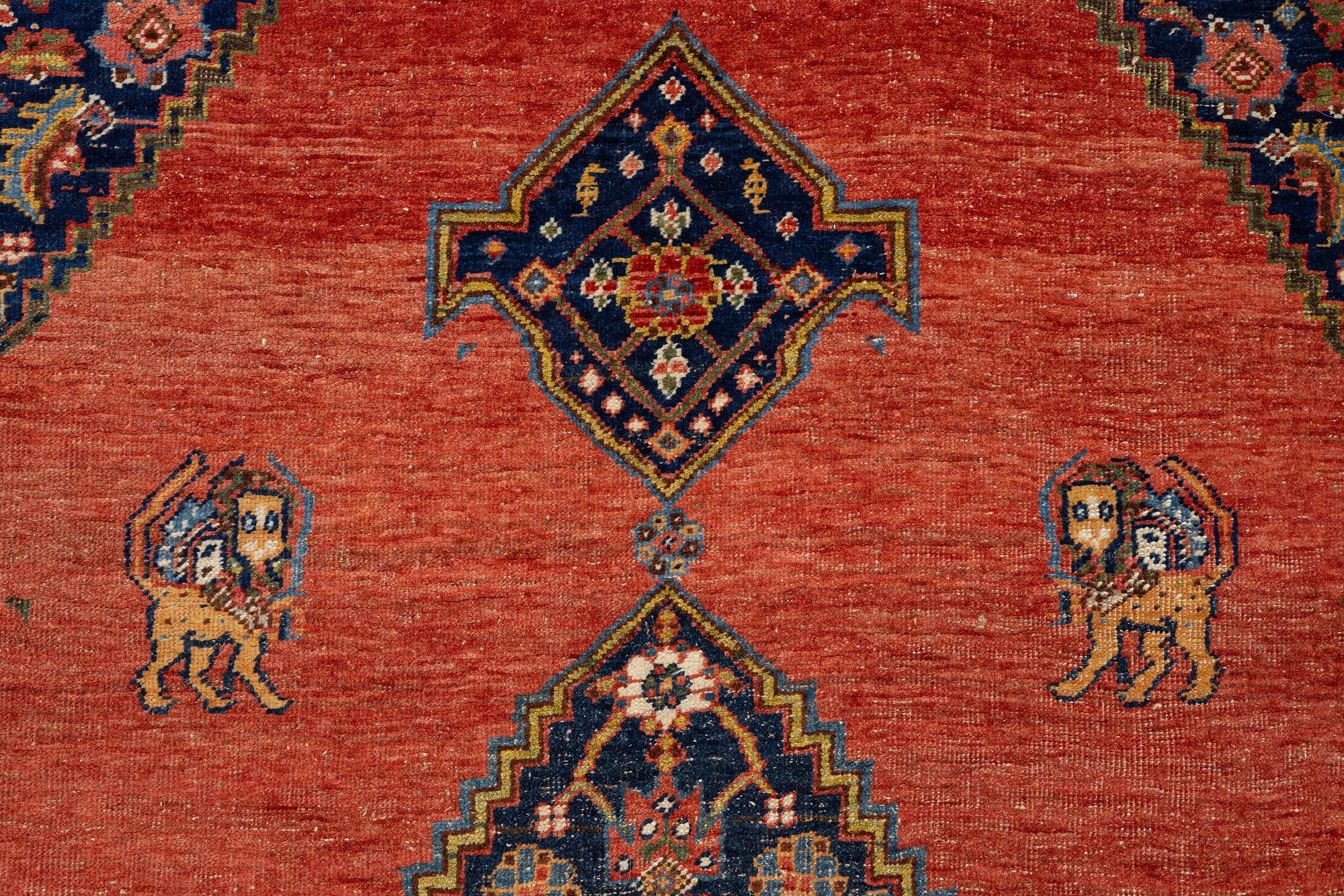 An antique Bidjar carpet, West Persia, c. 380 x 174 cm.