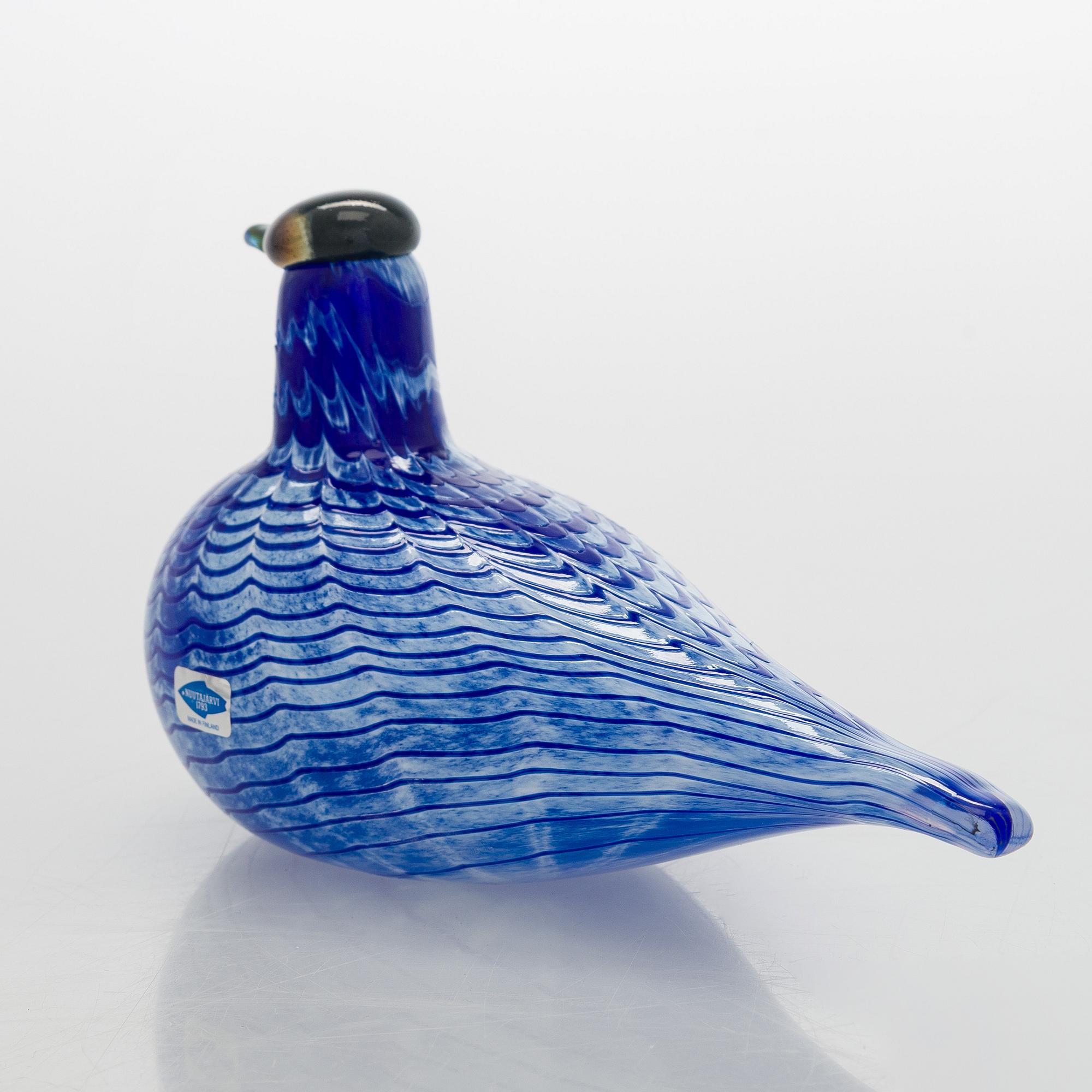 Oiva Toikka, a glass "Blue Bird", signed O. Toikka, Nuutajärvi.
