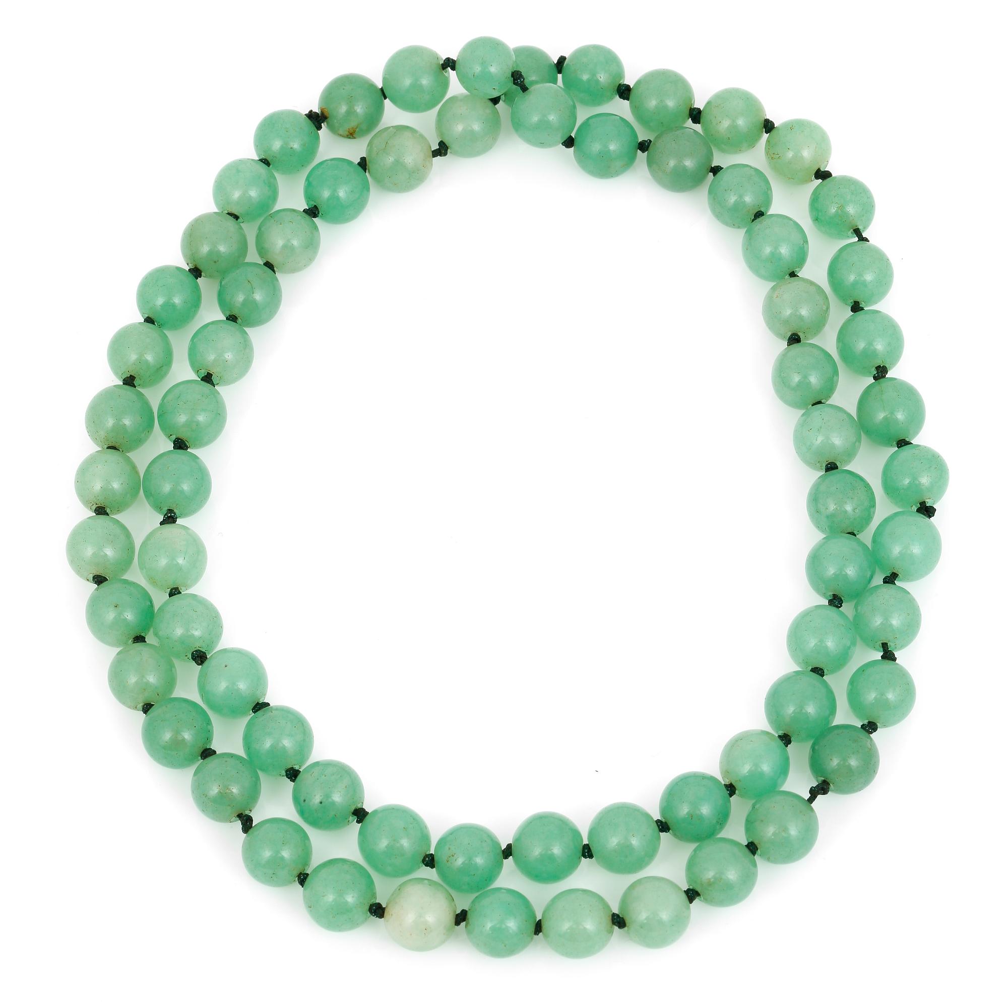 HALSBAND, jade, 1900-tal.