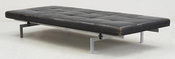 A Poul Kjaerholm black leather 'PK-80' daybed by E Kold Christensen, Denmark.