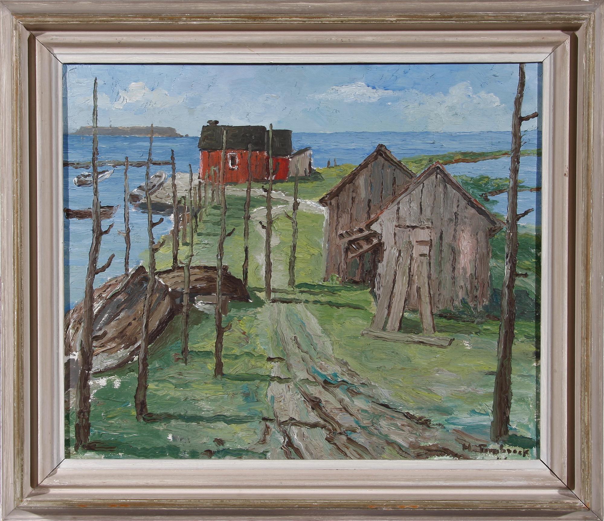 HANS TOMBROCK, olja på pannå, sign.
