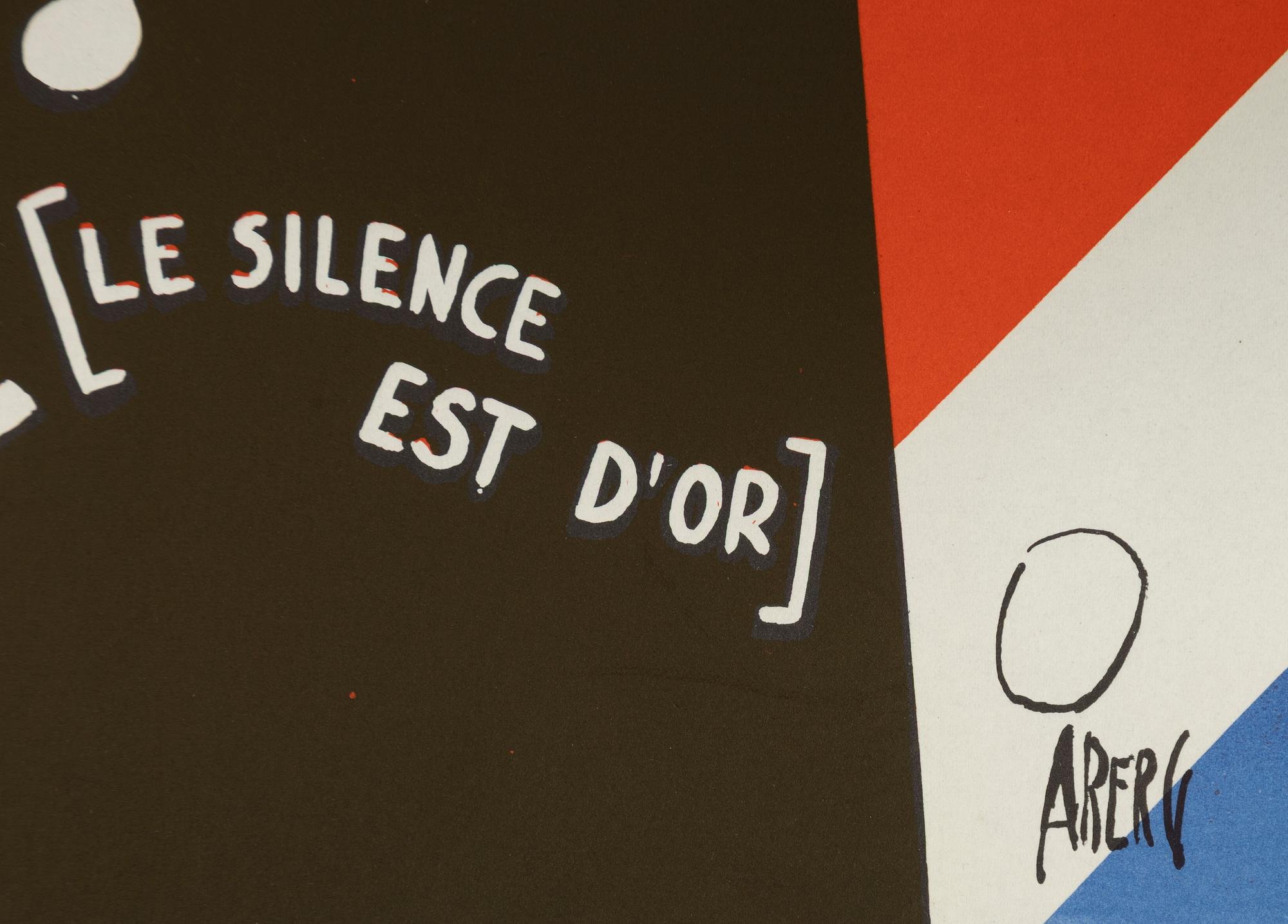 Gösta Åberg, a vintage movie poster, 'Allt för Madeleine (Le Silence est d'Or)', 1947.