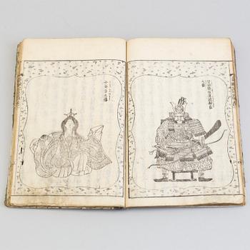 Four Japanese woodblock printed books, 19th century.