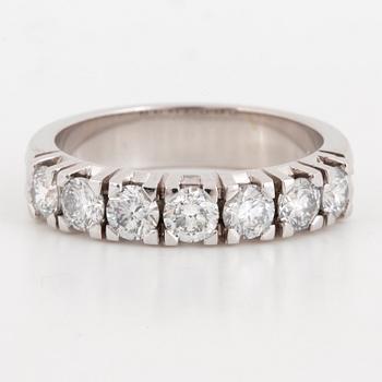 Half-eternity brilliant-cut diamond ring 1,20 ct.