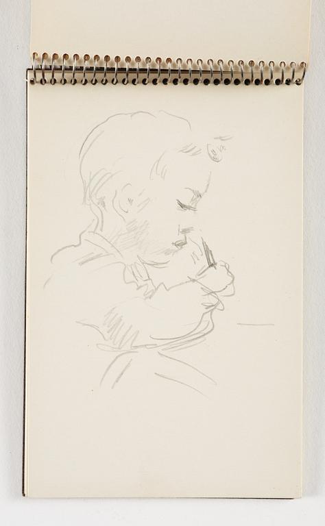 Lotte Laserstein, 10 små skissblock med teckningar.