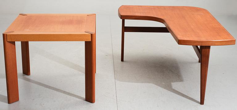 SOFFBORD OCH BORD. Teak. 1900-talets andra hälft.