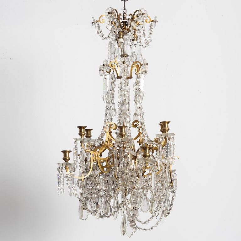 Ljuskrona, omkring år 1900. Oscariansk.