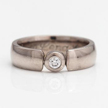 Ring, 18K vitguld, diamant ca 0.10 ct. Gunnar Berg Silver, Malmö.