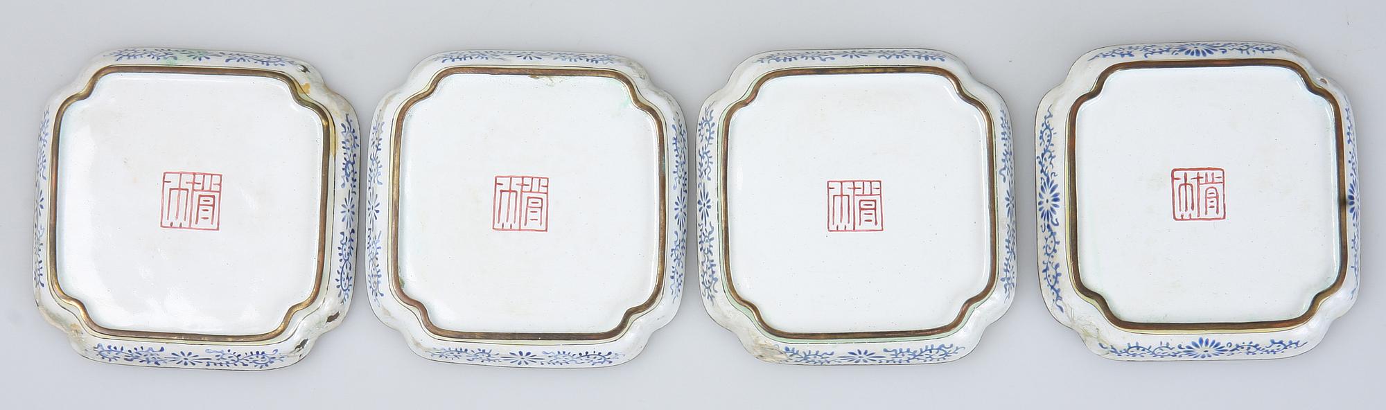 FAT, 6 st, emalj, Kina, 1800-tal.