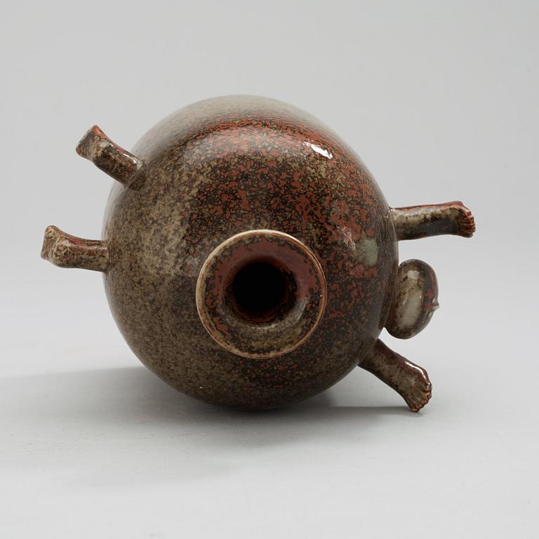 A Stig Lindberg stoneware vase, Gustavsberg Studio 1963.