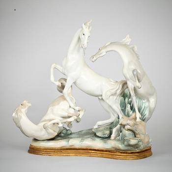 FIGURGRUPP, porslin, Lladro, 1900-talets andra hälft.