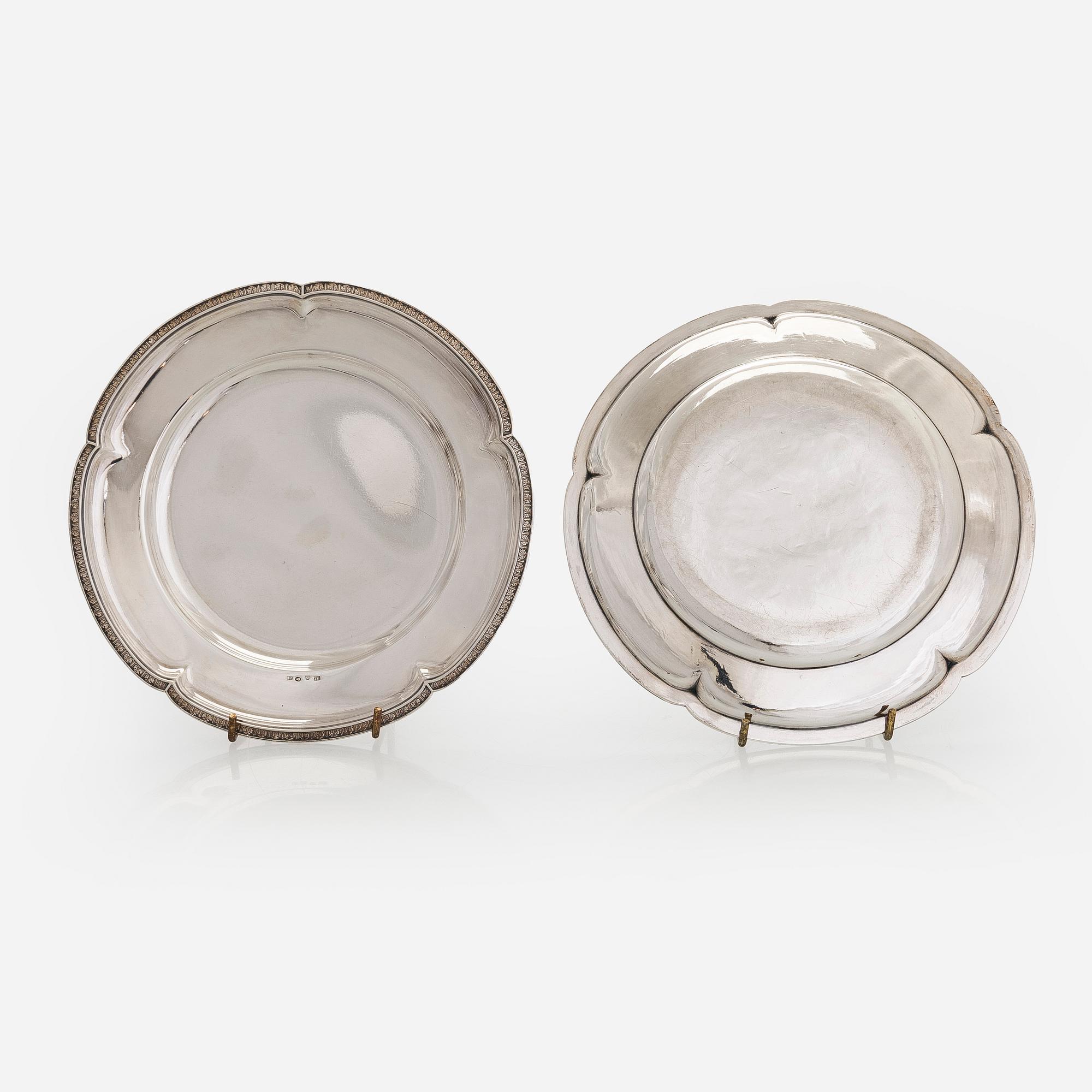 Sokerikkopari, vadit ja sirotinlusikat, hopeaa, JE Torsk, Tukholma 1902.