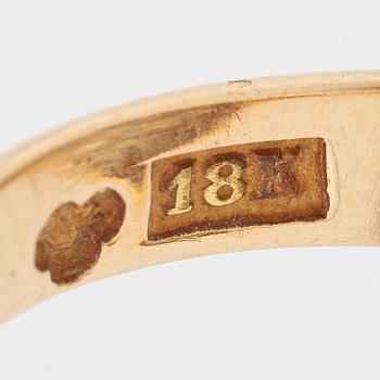 Ring, 18K gold set with round brilliant-cut and old-cut diamonds, STN, Norrköping 1954.