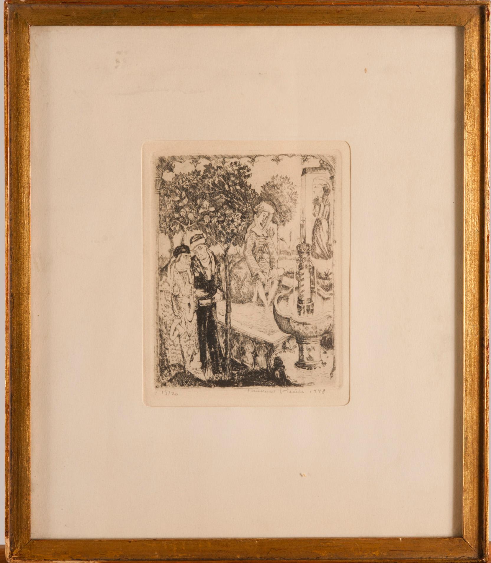 TUULIKKI PIETILÄ, etsning,  numrerad 15/20, signerad och daterad 1948.