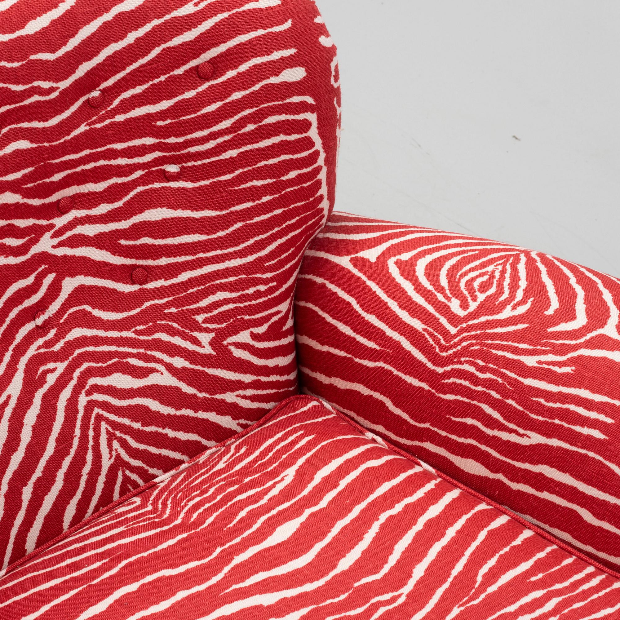 Josef Frank, a model 568 armchair, Firma Svenskt Tenn, Sweden.