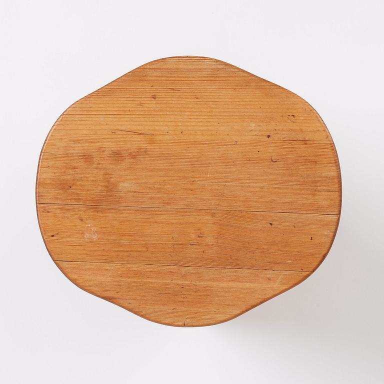 David Rosén, a pine stool 'Berga', Nordiska Kompaniet, Sweden 1930-1940s.