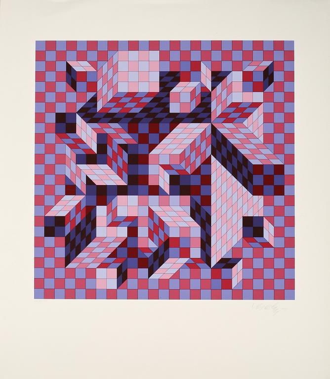 VICTOR VASARELY, färglitografi, signerad och numrerad EA XVI/XXV.