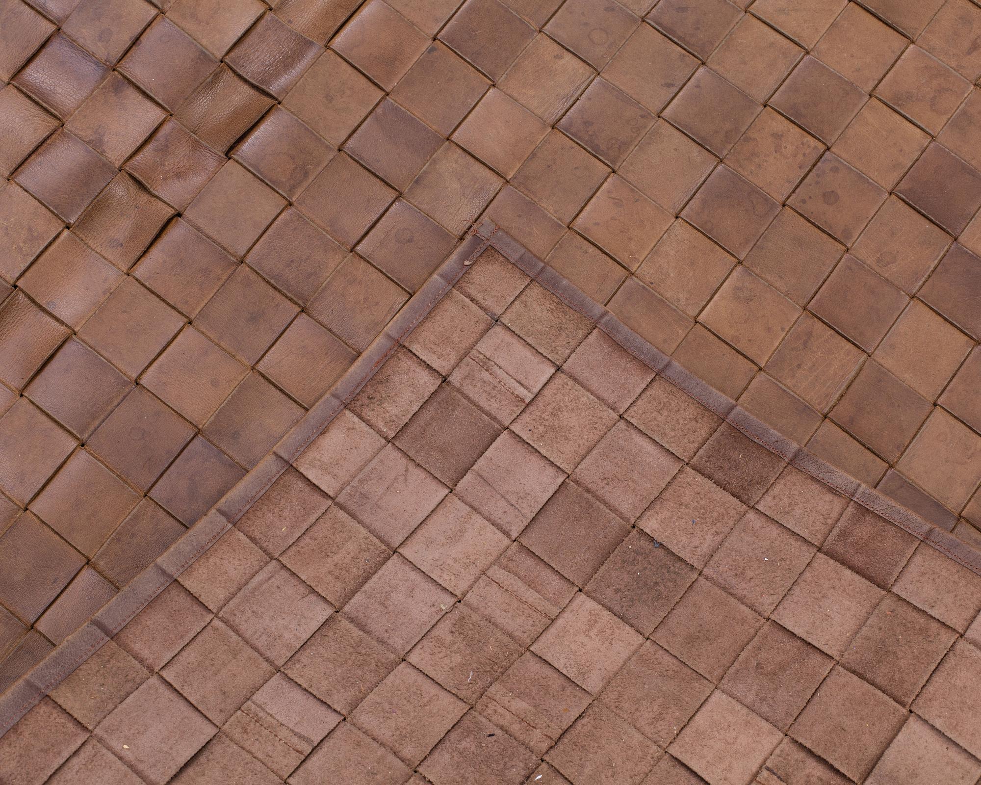 CARPET, leather, late 20th century. 240 x 169 cm.