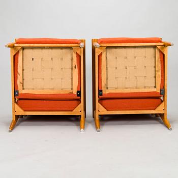 Jussi Peippo, fåtöljer, ett par, modell 2460, Asko 1900-talets mitt.