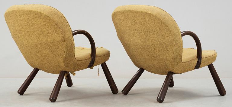 A pair of easy chairs, attributed to Philip Arctander, probably for Vik & Blindheim, Norway 1950's.