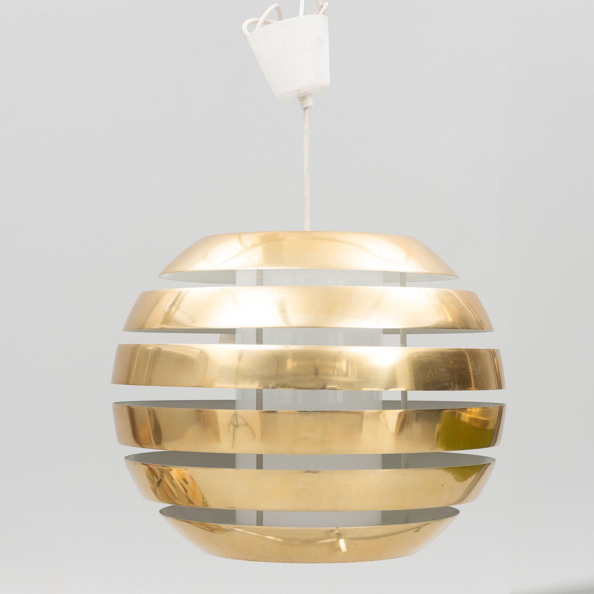 Carl Thore (Sigurd Lindkvist), ceiling lamp, "Le Monde", Granhaga Metallindustri, 1970s.