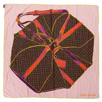 Louis Vuitton 'Pareo Aqua Keepall Rose' Square Scarf