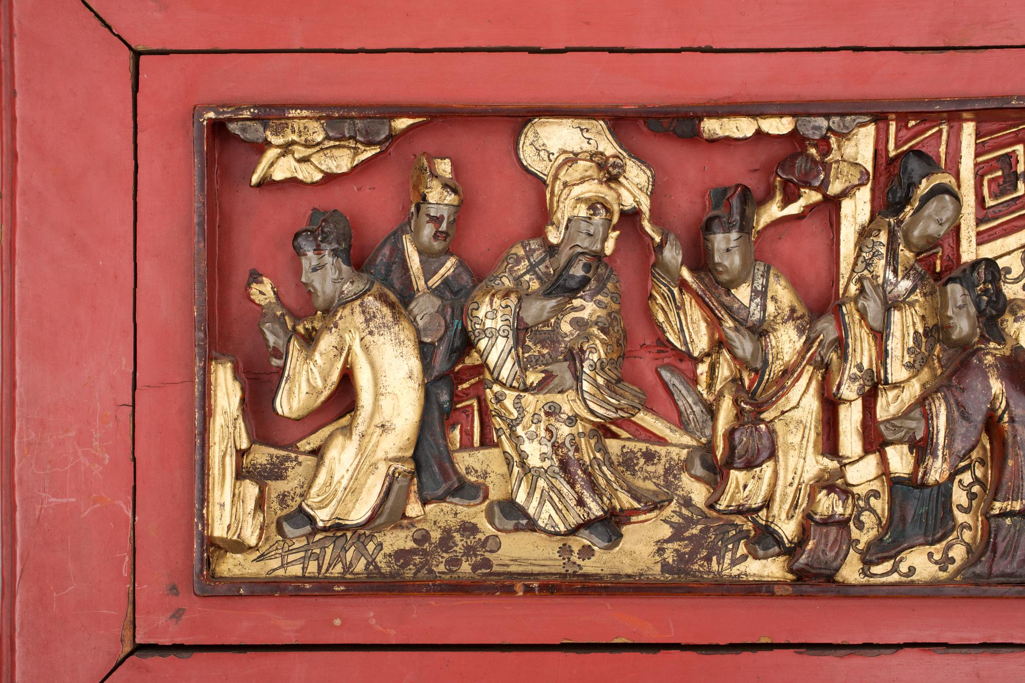 DEKORELEMENT, lack, Kina, 1900-tal.