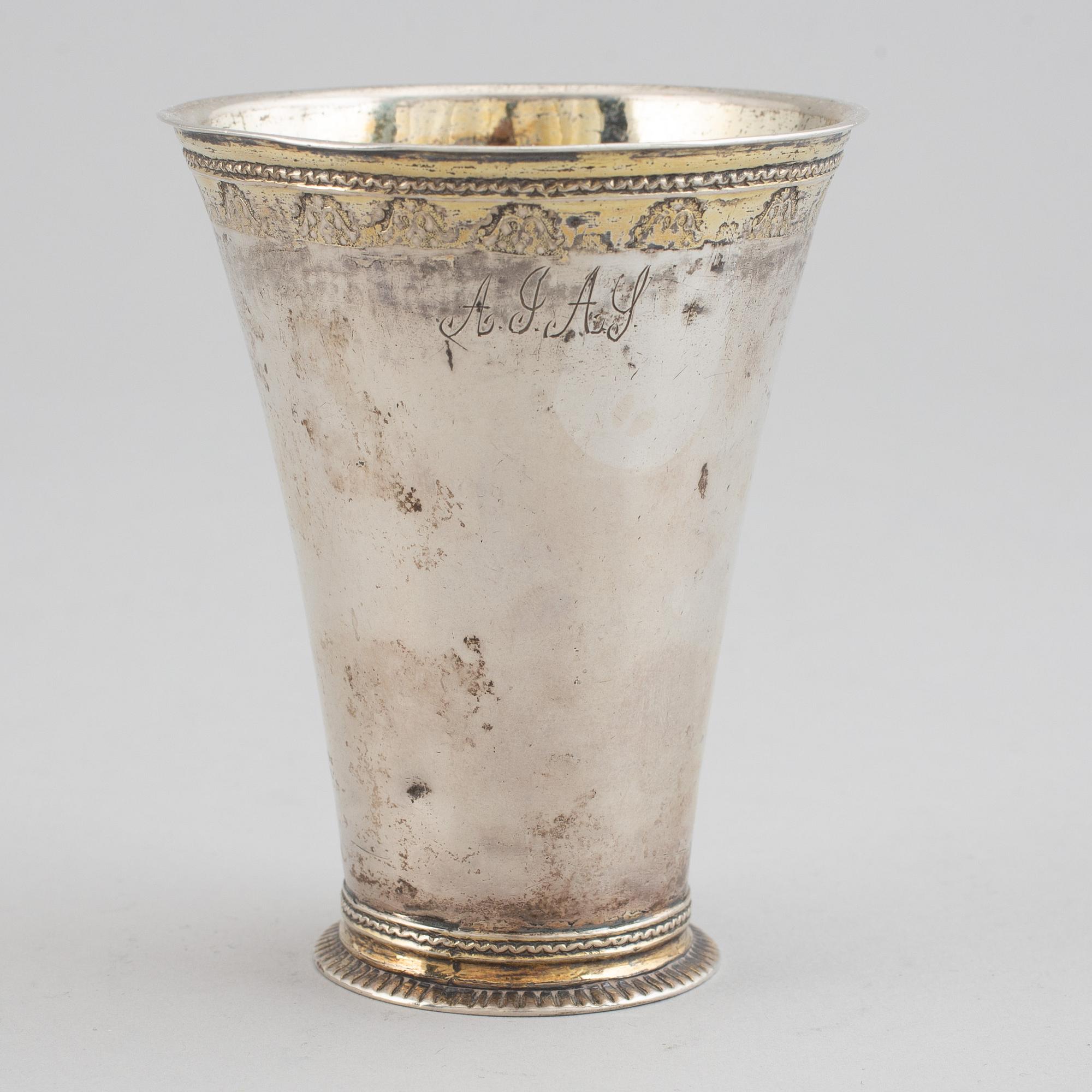 Petter Zettersteen, a silver beaker, Norrköping (1712-44).